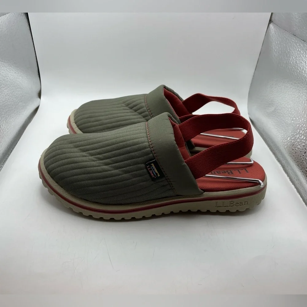 L.L Bean Airlight boys green mules size 3-4